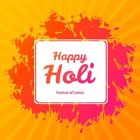 Happy holi. Spring festival of color. Indian holiday.のイラスト素材