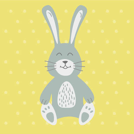 Scandinavian style rabbit. Children vector illustration. Easter bunny.のイラスト素材