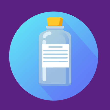 Medical bottle Plastic jar with labels.Medication concept.のイラスト素材
