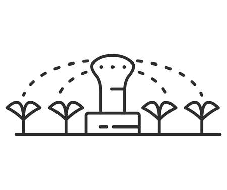 Irrigation sprinkler icon. Garden automatic watering. Symbol for website.のイラスト素材