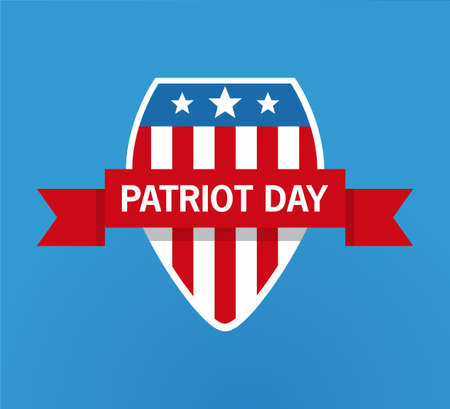 Vector illustration with a shield and a sword.Patriot Day.のイラスト素材