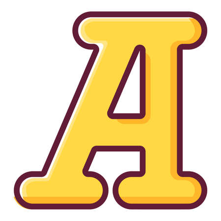 Letter A of the English alphabet. Alphabetic character. An icon for the website.のイラスト素材