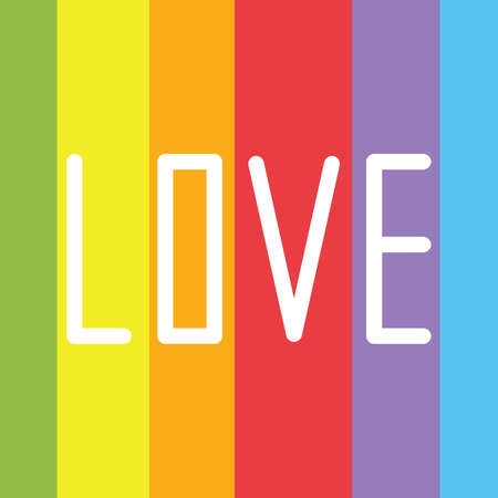 Vector an illustration with an inscription love rainbow spectrum pride.のイラスト素材