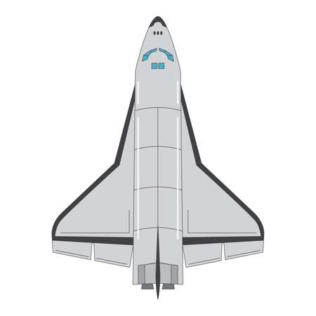 The spaceship for scientific researches and flights.Space vehicle for astronauts.のイラスト素材