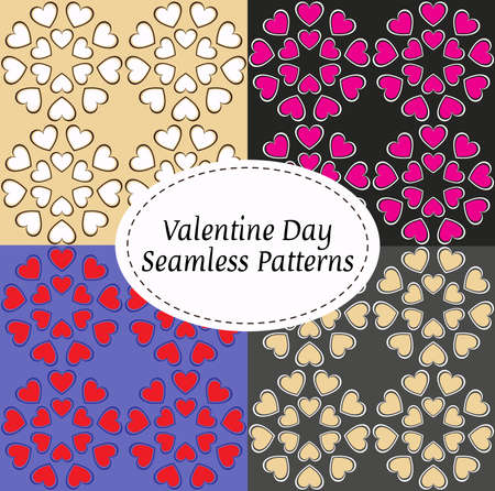The seamless pattern consisting of hearts for decoration of packings and booklets for St. Valentine s Dayのイラスト素材