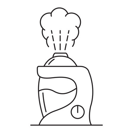 Air humidifier icon.Aroma oil diffuser.Ultrasonic technology evaporation of water air purifier.のイラスト素材