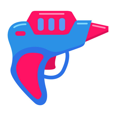 Retro space blaster.Cartoon style.Gun blaster.Weapon spacegun laser.のイラスト素材