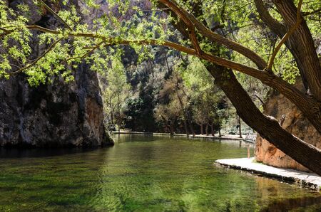 Natural Park of the Monasterio de Piedra, Zaragoza, Spain.の写真素材
