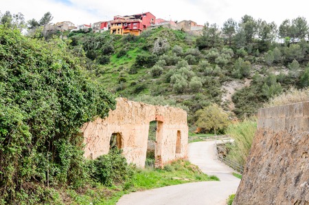 Rural Abandoned Homestead in a rural field in the Spainの写真素材