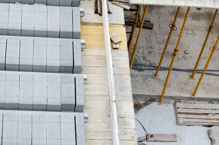 View of building new concrete houses in Spainの写真素材