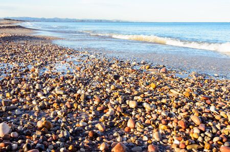 Beach in Mediterranean Valencia of Spain in summerの写真素材