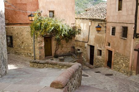 Albarracin  - medieval terracotte village in Aragon, Spainの写真素材