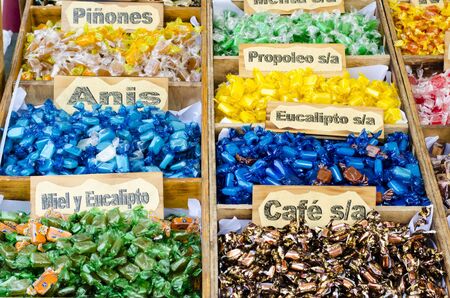 Mixed colorful fruit bonbonの写真素材