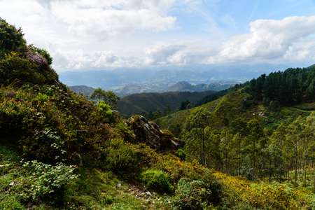 By peaks in Europe Asturias, Spainの写真素材