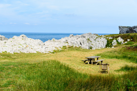 The coastline in Asturias, Spainの写真素材