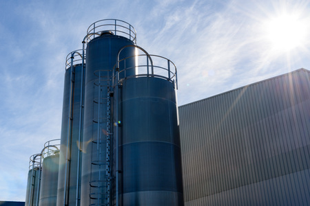 Chemical plant, containersの写真素材