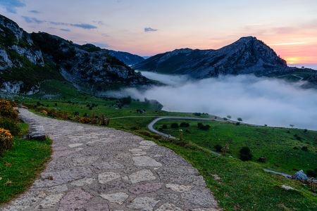 Beautiful scenery with the mountainsの写真素材