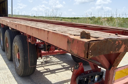 old truck chassisの写真素材