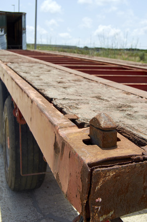 old truck chassis outdoor in the Spainの写真素材