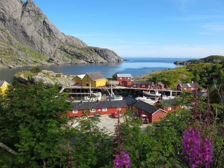 Picturesque landscape at Norway villageの写真素材