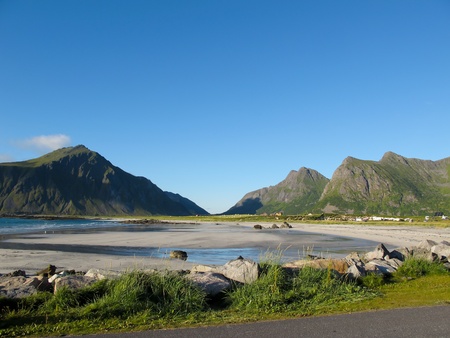 Picturesque landscape at Norway beach
