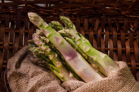 bunch of asparagusの写真素材