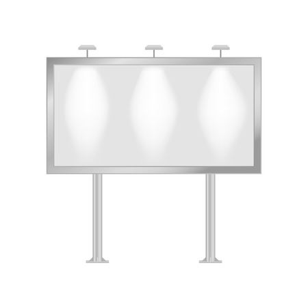 Billboard mockup. Blank horizontal outdoor advertising stand board. Vector illustration.のイラスト素材
