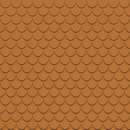 Roof tiles seamless pattern. Shingles profiles background. Vector illustration.のイラスト素材