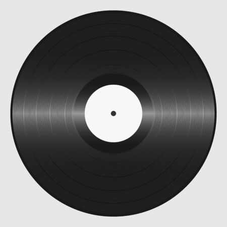 Vinyl record. Retro sound carrier. Plate for DJ Scratch. Vector illustration.のイラスト素材