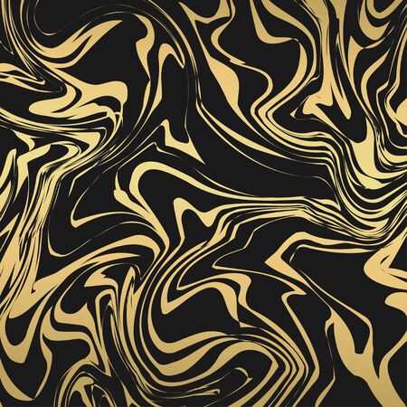 Marble background. Black marbling gold texture. Golden backdrop for poster, banner, invitation and card. Vector illustration.のイラスト素材