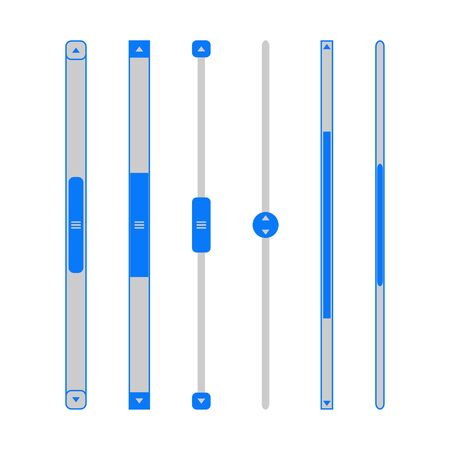 Scroll bars set. Web sliders template for website user interface. Vector illustration.のイラスト素材