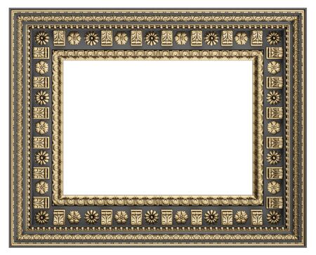 Classic ceiling caisson.Carving decoration with ornament.Digital illustration.3d renderingの写真素材