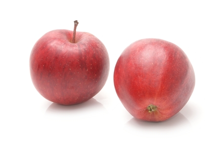 Ripe red applesの写真素材