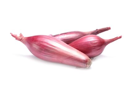 red onion isolated on white backgroundの写真素材