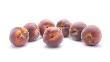 peach fruit isolated on white backgroundの写真素材
