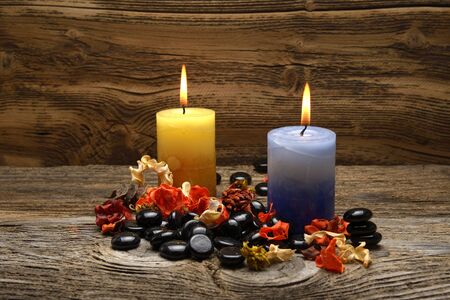 candles and potpourri.の写真素材
