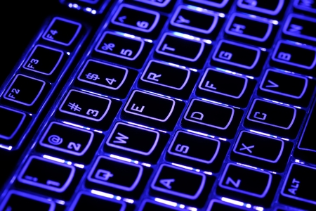 image of a backlit keyboardの写真素材