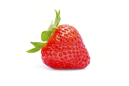 fresh strawberry isolated on white backgroundの写真素材