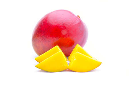 mango isolated on a white backgroundの写真素材