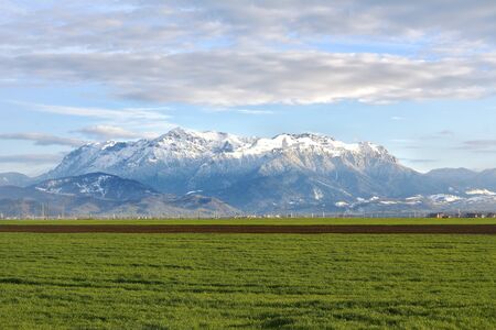 Bucegi mountains in spring seasonの写真素材
