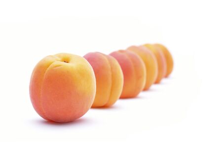 apricot isolated on white backgroundの写真素材