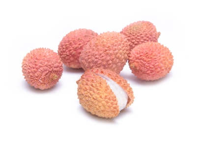 Lichee on white backgoundの写真素材