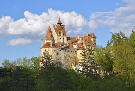 Beautiful castle in Bran, Brasov, Transylvania, Romaniaのeditorial素材