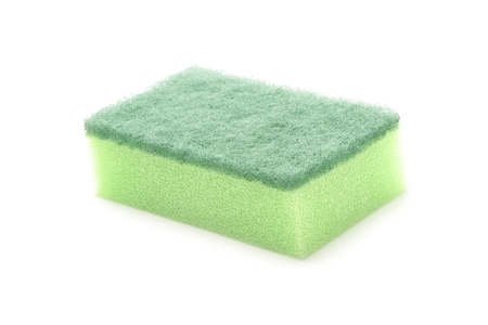 Cleaning sponges. Isolated on white backgroundの写真素材