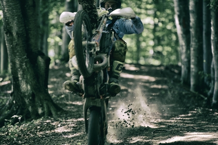 SIBIU, ROMANIA - JULY 28: Red Bull ROMANIACS Hard Enduro Rally . The hardest enduro rally in the world. July 25-29, 2017 in Sibiu, Romania.のeditorial素材