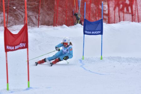 BRASOV, ROMANIA, 23th to 24th February 2018: FIS Children Trophy 2018のeditorial素材