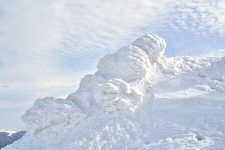 Beautiful winter landscape in the mountainsの写真素材