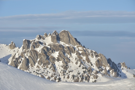 Winter in Ciucas Mountains, carpathina mountainsの写真素材