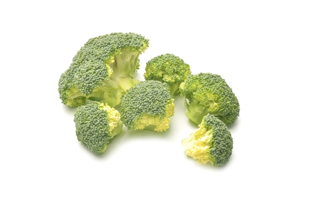 Fresh broccoli isolated on white backgroundの写真素材
