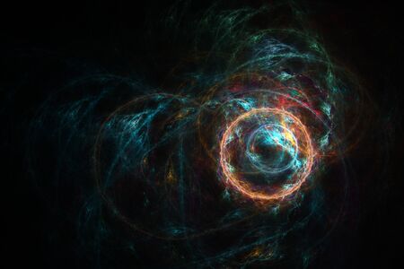 Abstract fractal design. Isolated on black background.